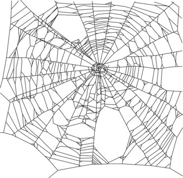 square old black spider web illustration