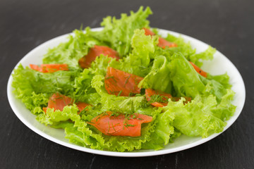 salad with smoked salmon
