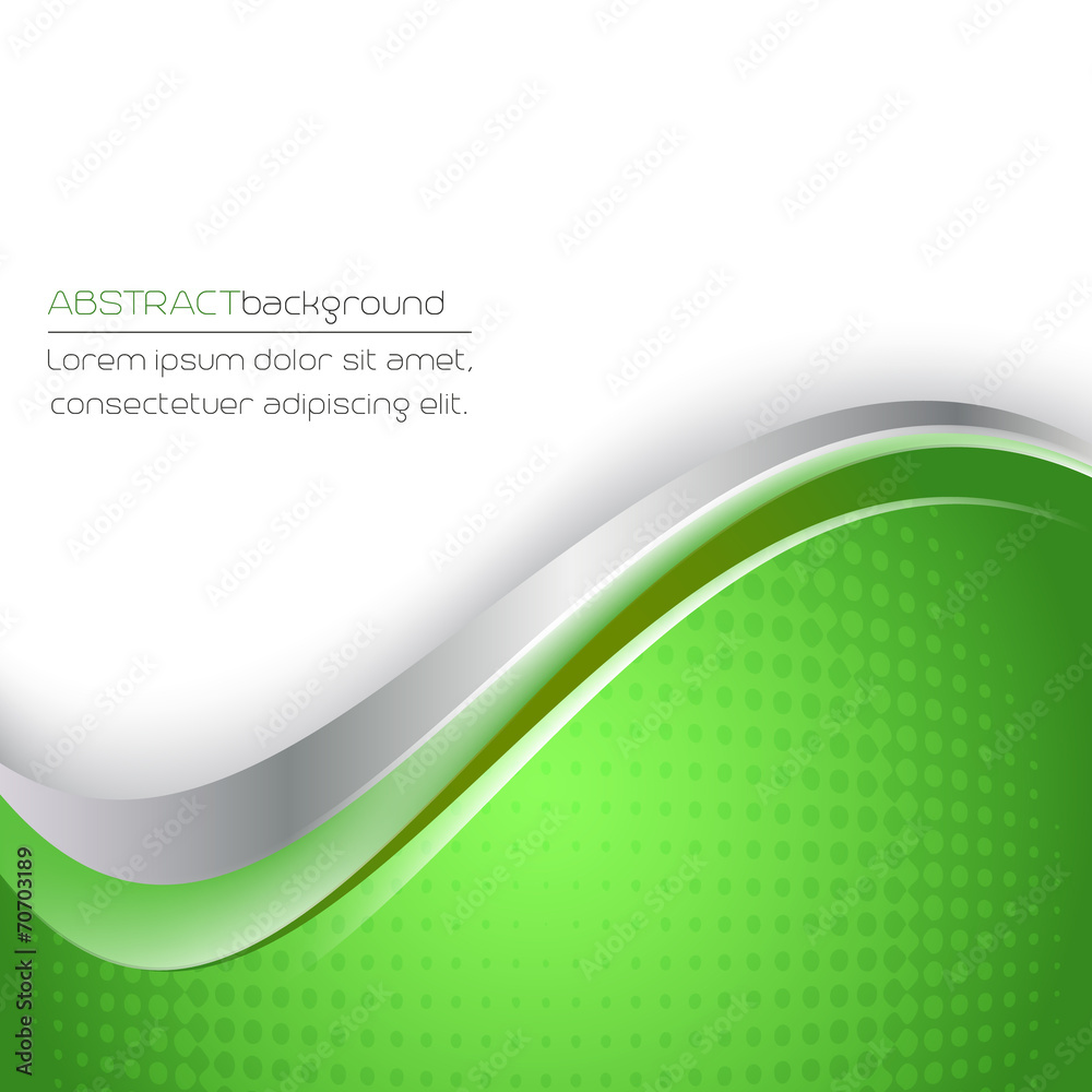 Poster abstract vector green background with halftone effect