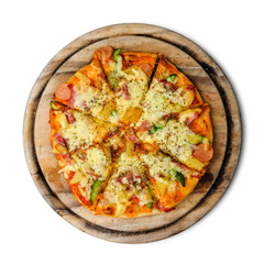 Pizza isolated on white background with clipping path.