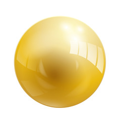 Shiny Gold Vector Ball (button icon symbol)