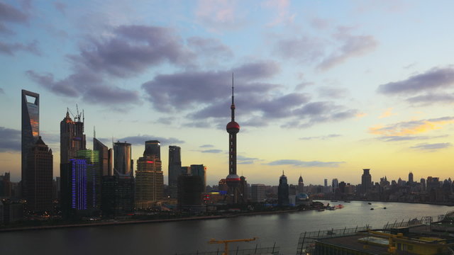 Timelapse video of China Shanghai, from day to night