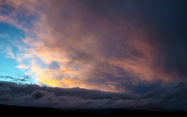 dramatic sunset sky