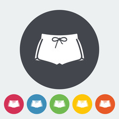 Sports shorts single icon.