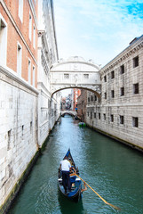 Fototapeta na wymiar The Bridge of Sighs in Venice Italy 