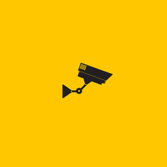 cctv icon orange vector