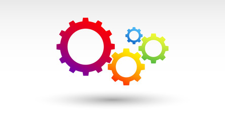 ruote dentate, idea, ingranaggi, colori, fantasia, idee