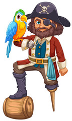 Pirate and parrot