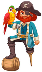 Pirate and parrot