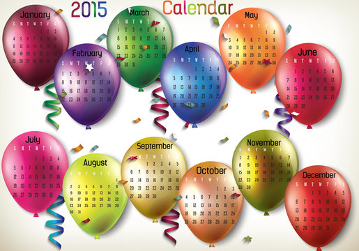 2015 Calendar-Balloon