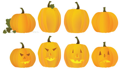 Pumpkins and Jack O Lanterns © artenz118