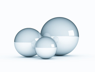 abstract metal balls