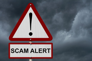 Scam Alert Caution Sign