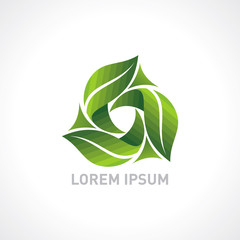 Green leaf vector concept