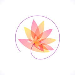 flower abstract vector design template. Health & SPA