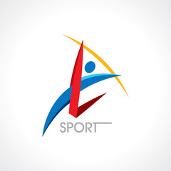 sports activity icon, design element.