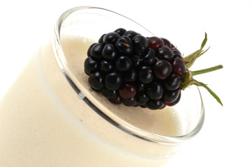 Crème dessert aux mûres