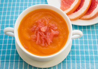pumpkin soup with grapefruit