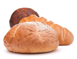fresh bread isolated on white background cutout