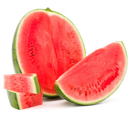 Sweet watermelon isolated on white background cutout