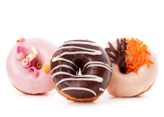 doughnut or donut isolated on white background cutout