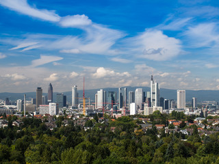 Fototapeta premium Skyline of Frankfurt, Niemcy,