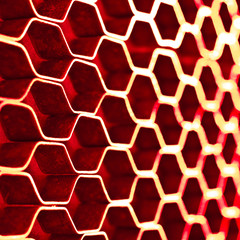 Abstract metal honeycomb structure