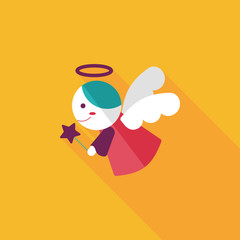 angel flat icon with long shadow,eps 10