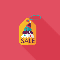 Christmas sale flat icon with long shadow, eps10