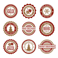 Fototapeta na wymiar Christmas & Boxing Day Retail Badges