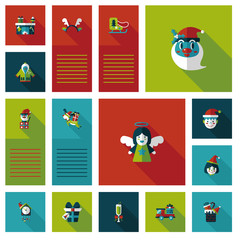 Merry Christmas flat app ui background,eps10