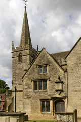 Fototapeta na wymiar Church bell tower , Lacock