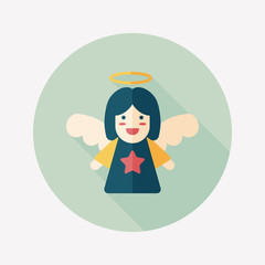 angel flat icon with long shadow, eps10