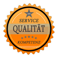 ql16 QualityLabel - Service Qualität Kompetenz - orange g1791