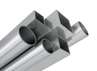 Stahl Rohre Profile aufsteigend © alperdostal