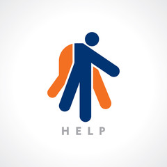 Caring hand, vector illustration