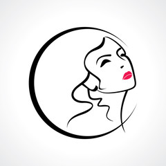 Vector illustration of Beautiful woman