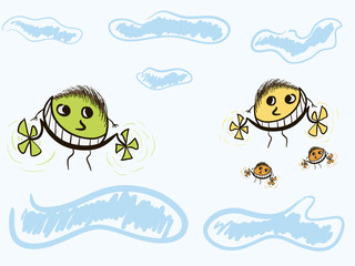 Obraz premium The flying monsters