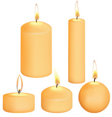 Set of candles. Illustration