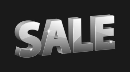 vector 3D sale sign
