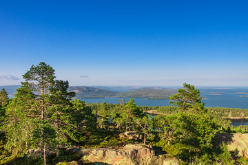 View to to ocea from Slattdalsskrevan, Ornskoldsvik, Sweden