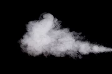 Foto op Plexiglas Rook Witte rook op zwarte achtergrond
