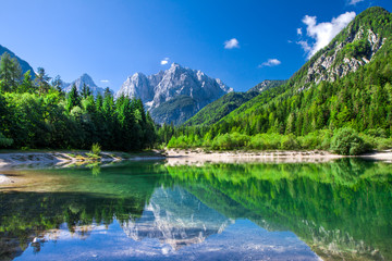 Valley in the Triglav National Park, Julian Alps, Slovenia - obrazy, fototapety, plakaty