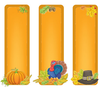Thanksgiving vertical banners