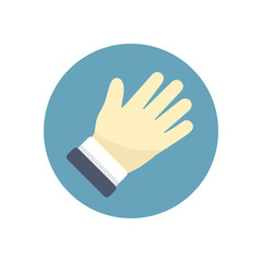 Flat modern vector icon: hand.