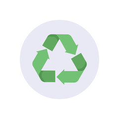 Flat modern vector icon: recycling.
