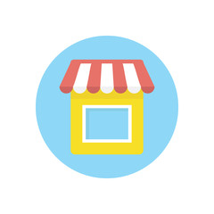 Flat modern vector icon: shop.