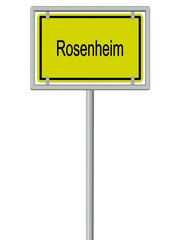 Rosenheim - Ortsschild