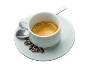 Hot fresh espresso