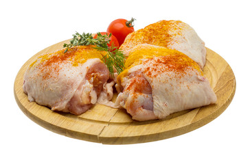 Raw chicken thigh